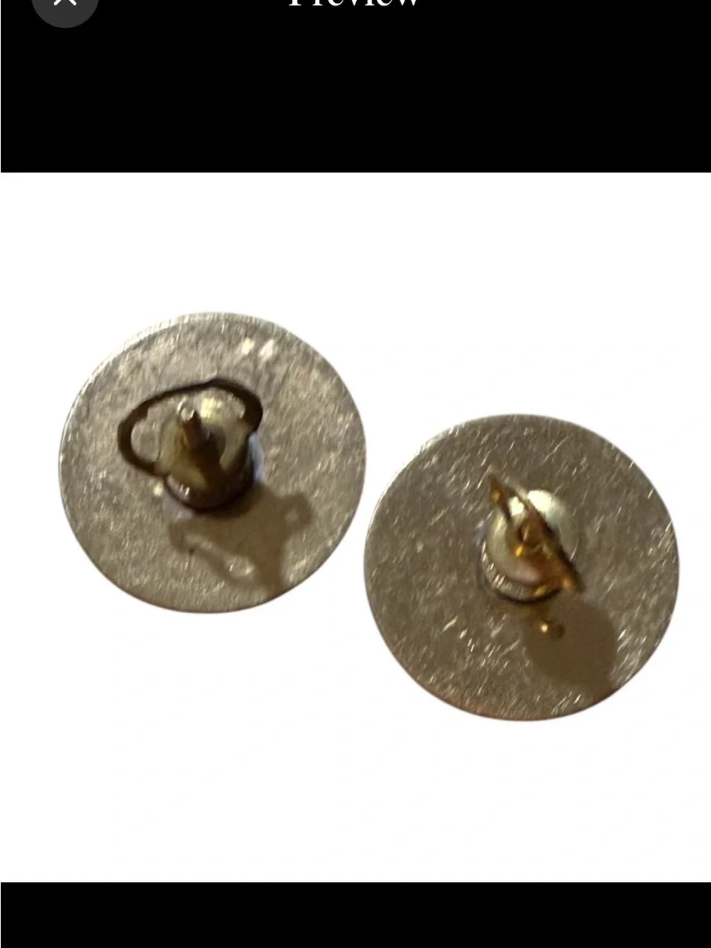 Vintage gold filled floral cuff links ornamental buttons stamped 1/20 kt filled
